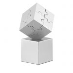 Statuetka Metalowe puzzle 3D KUBZLE - 10 szt. z grawerem ar1810