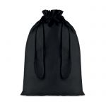 Duży, bawełniany woreczek prezentowy z kolorze czarnym TASKE LARGE - 100 szt. z nadrukiem MO9733