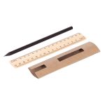 Ołówek z linijką - zestaw ekologiczny Simple - 100 szt z nadrukiem